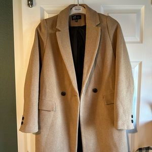 Zara camel fitted peacoat